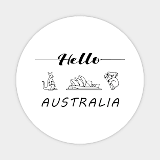 Hello Australia Magnet